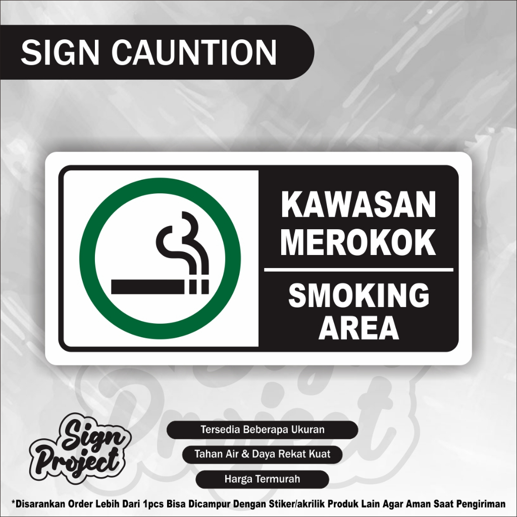 

STIKER KAWASAN MEROKOK STIKER SMOKING AREA | STIKER PETUNJUK SMOKING AREA | STIKER VINYL TAHAN AIR