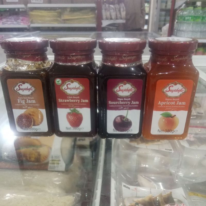 

Selai Seyidoglu Varian Fig , Stawbery, Sourcherry, Apricot Jam berat bersih 380gr