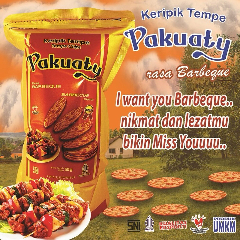 

Pakuaty Keripik Tempe Rasa Barbeque