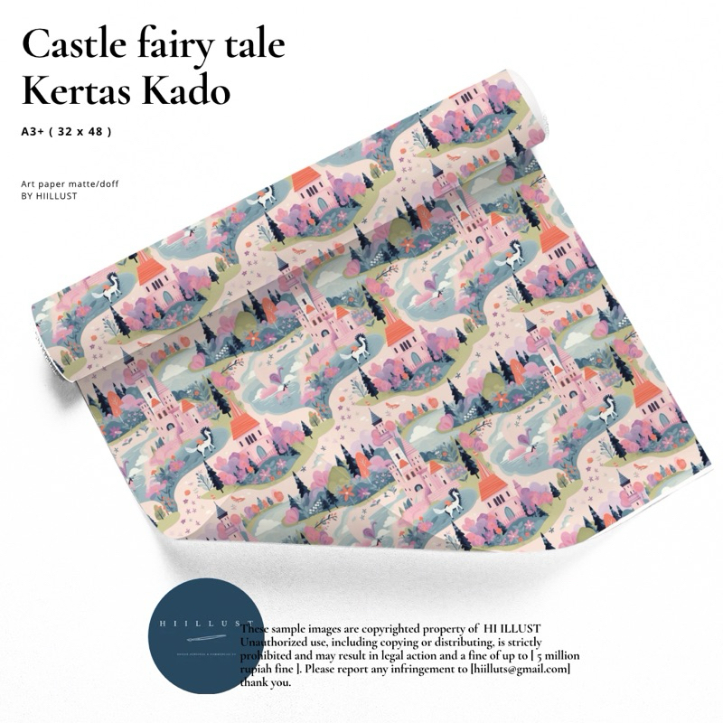

H I I L L U S T || Castle in a fairy tale Kertas Kado ( H060 )