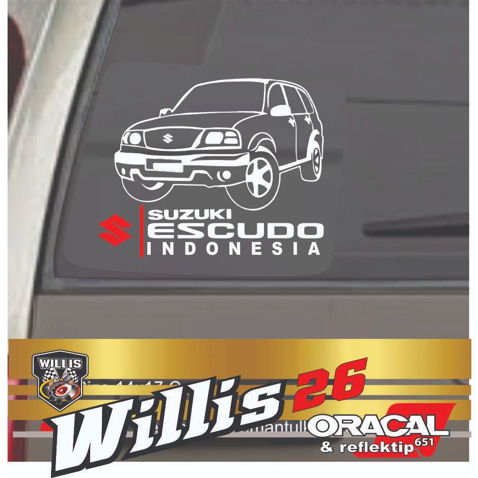 Sticker Escudo 2005 Stiker variasi KAca Mobil Suzuki