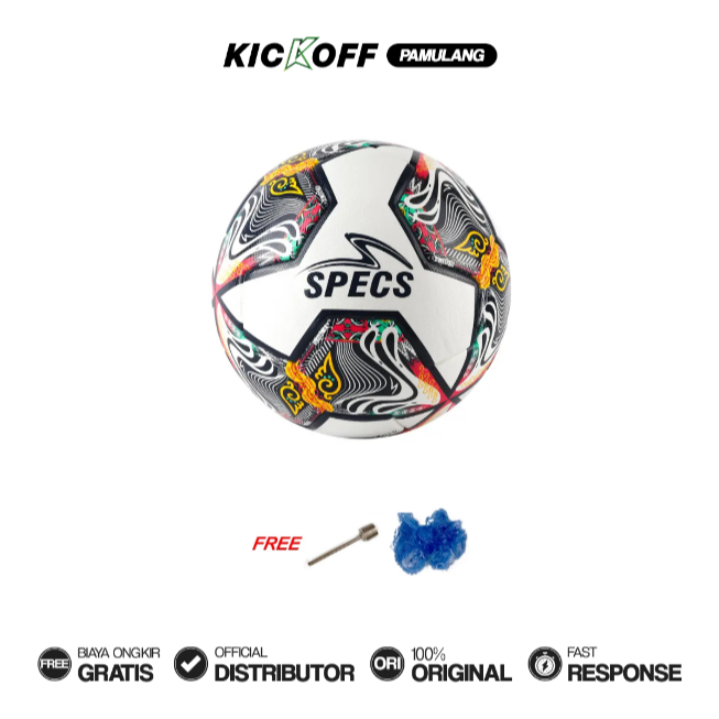 Bola Soccer Specs Illuzion II MADA FB Match Ball FIFA Approved - White - White/Lotus