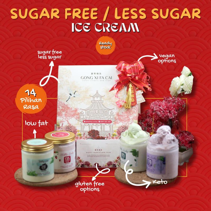 

READY STOCK KADO CHINESE NEW YEAR (CNY) HEALTHY ICE CREAM ISI 4 JUMBO JAR. BANDUNG