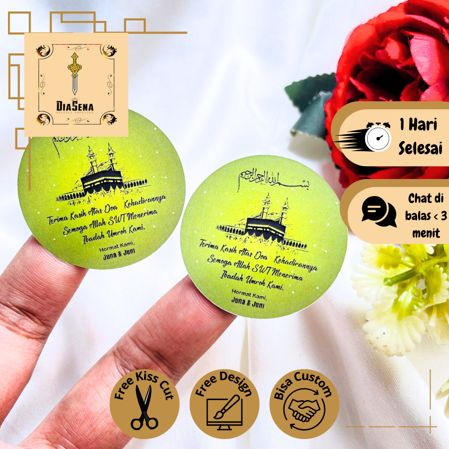 

Diasena Cetak Label Umroh Sticker Bulat Gift From Haji Print Stiker Tasyakuran Hampers Hajj Murah