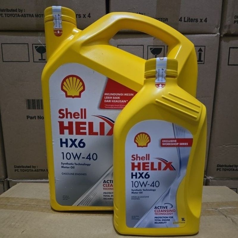 OLI MOBIL SHELL HELIX HX6 10W-40 | HX6 5 LITER | ORIGINAL ( OLI MOBIL )