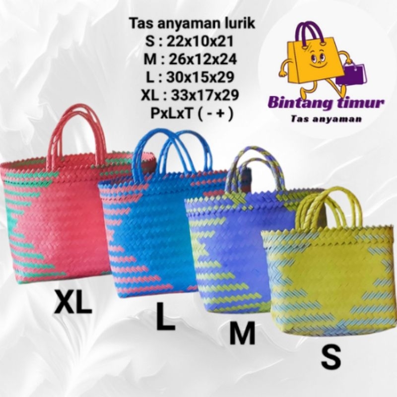 Tas Anyaman Plastik Untuk Hajatan/Tas Paket Sembako/Tas Anyaman Lurik