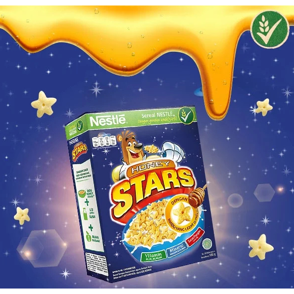 

Nestle Honey Stars Kemasan Box 150 gr - Cereal Anak - Menu Sarapan Sehat - Sereal