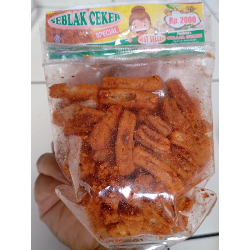 

seblak ceker pedas 5pcs kemasan 50gram/seblak ceker kering bumbu special enak