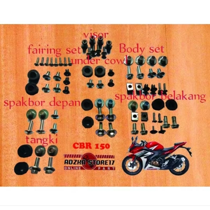 baut full body cbr 150/baut full set body honda cbr 150