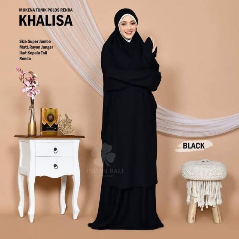 Mukena Tunik Khalisa Mukena Bali Polos Bahan Rayon Janger