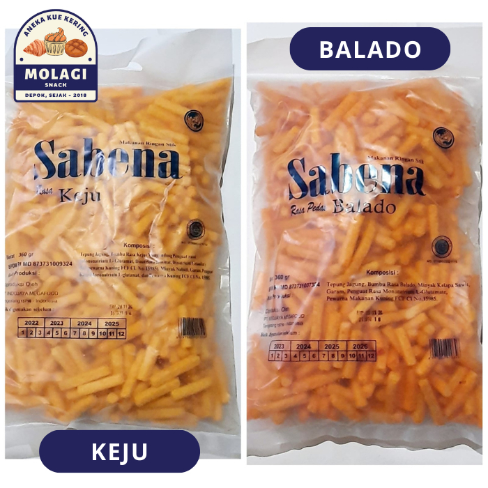 

Stik Sabena 360 Gram / Stik Balado / Stik Keju - Molagi Snack