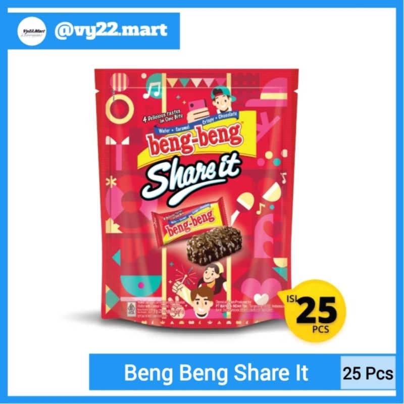 

Beng Beng Share It Wafer Cokelat isi 1Pak 25Pcs 237,5gr