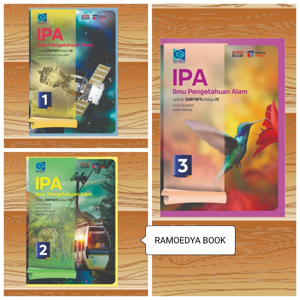 Buku IPA SMP/MTs kelas 7,8,9 Kurikulum Merdeka Grafindo