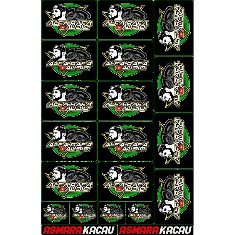 

18 PCS STIKER ALFA RAFA AUDIO | STIKER SOUNDSYSTEM | STIKER SOUND | STIKER SOUND MINIATUR 1 LEMBAR | STIKER ANTI AIR