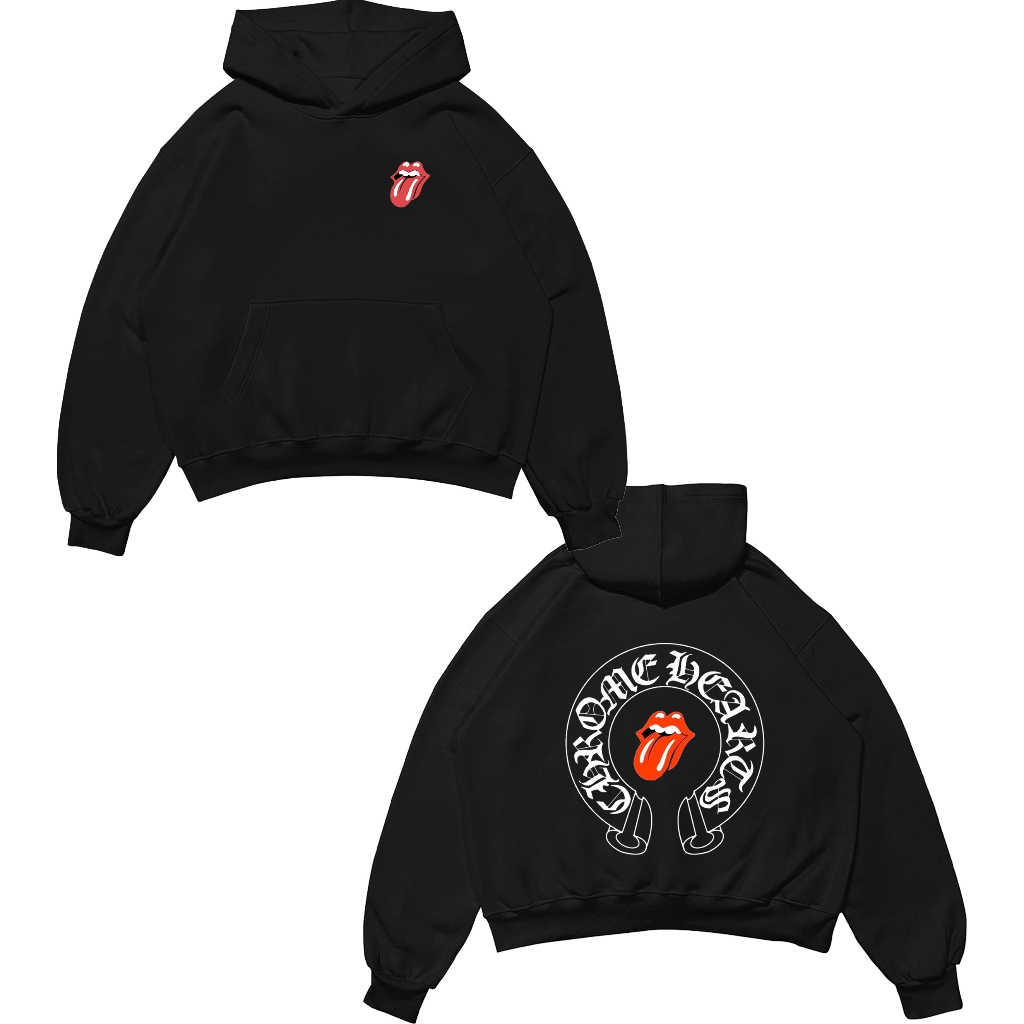 Hoodie Sweater Anak Chrome Hearts Rolling Stone Unisex / Anak Laki Laki Perempuan