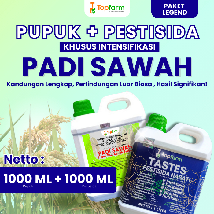 Pupuk Topfarm / Pupuk Padi Sawah Terbaik / Pupuk Padi Baru Tanam / Pupuk Padi Sawah Perbanyak Anakan