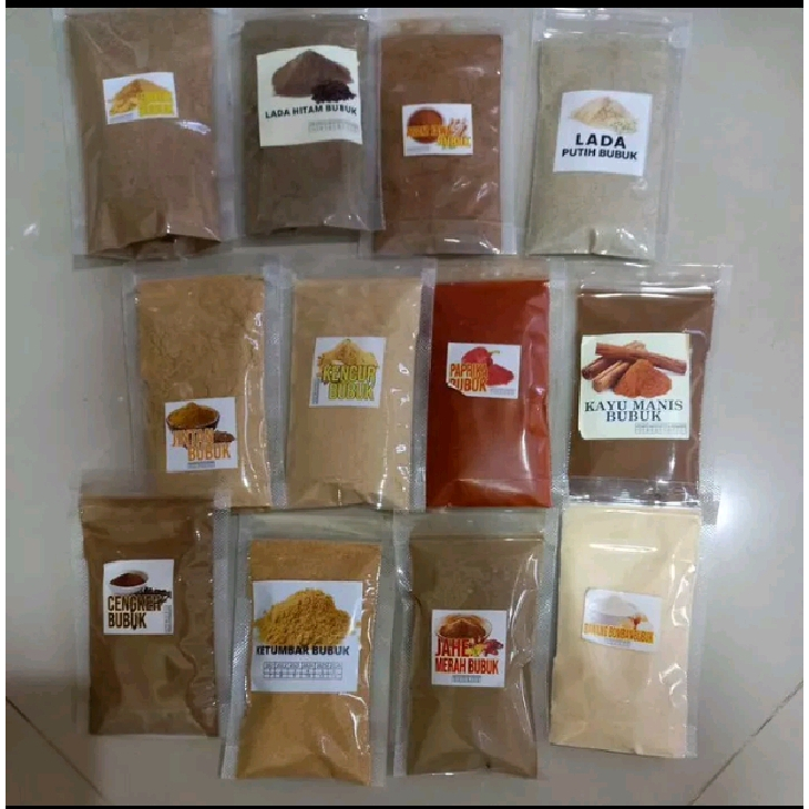

ANEKA BUMBU REMPAH BUBUK , PRAKTIS siap pakai isi 50 gr