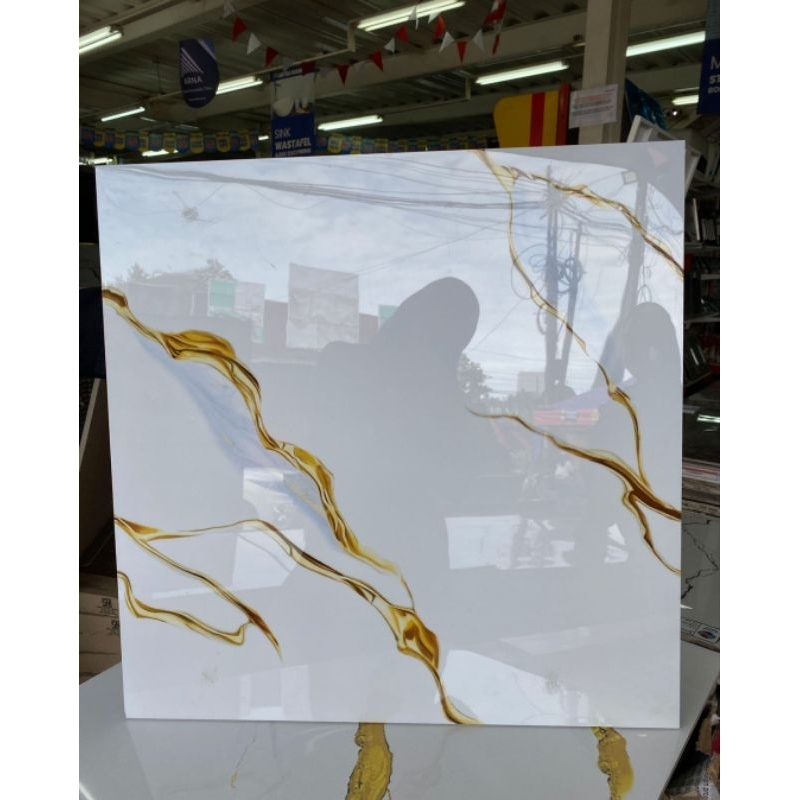 Granit Lantai 60x60 motif marmer Arna Calista gold
