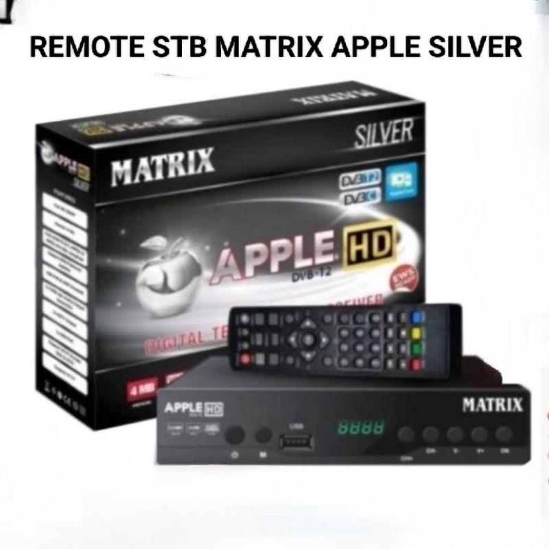 remote stb MATRIX APPLE SILVER remot set top matrix Apple silver DVB T2