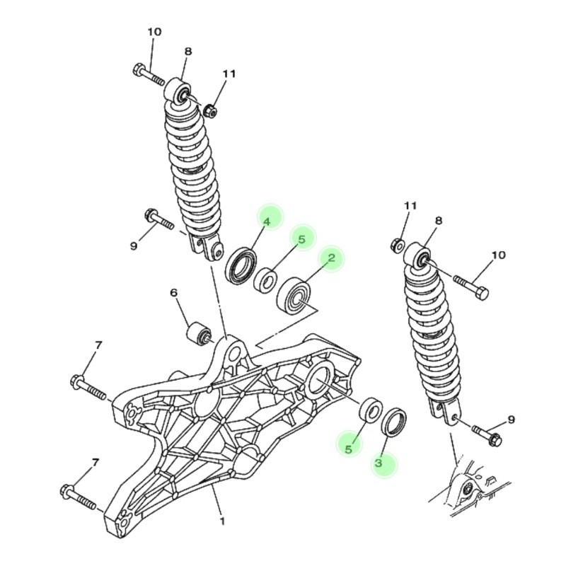 RB Paketan arm nouvo z dan lele bosh arm nouvo sil arm nouvo bearing arm nouvo laher arm nouvo seal