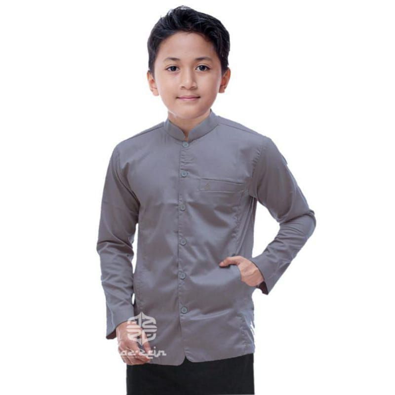 Hijau Sage Baju Koko Anak anak model amuk amuk anak laki laki