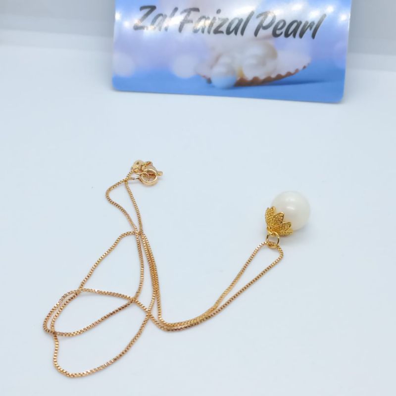 kalung mutiara air laut asli