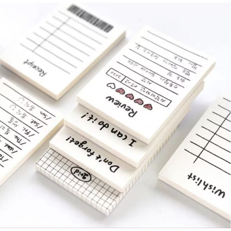 

Sticky Memo Pad Planner Notes To do List Review Memo