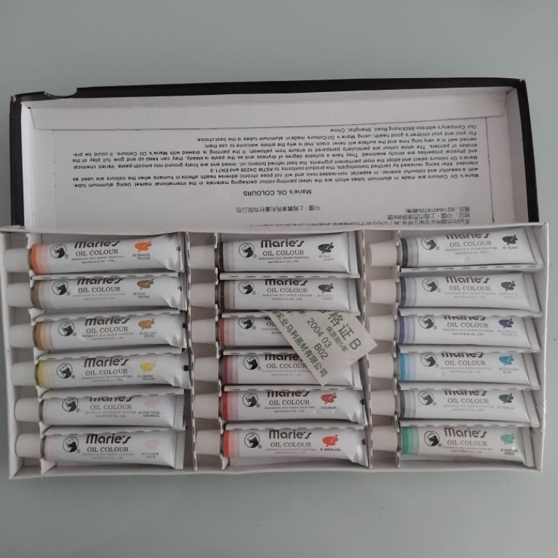 

MARIES Oil Painting Colour Cat Minyak 18 Colours