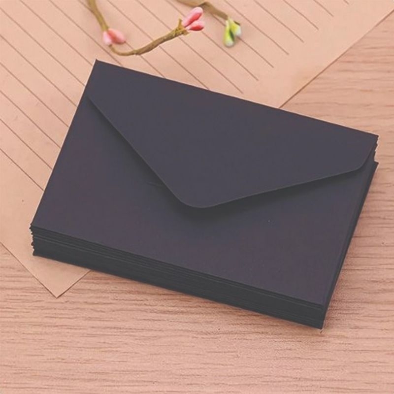 

Amplop Hitam A5 A6 BT AT Aesthetic Hitam Polos Greeting Card Kartu Ucapan Undangan Surat black paper