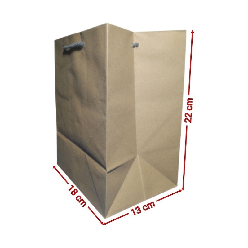 

PAPERBAG KRAFT POLOS R5 18x13x22/ paperbag kraft custom / tas hajatan / paperbag pia