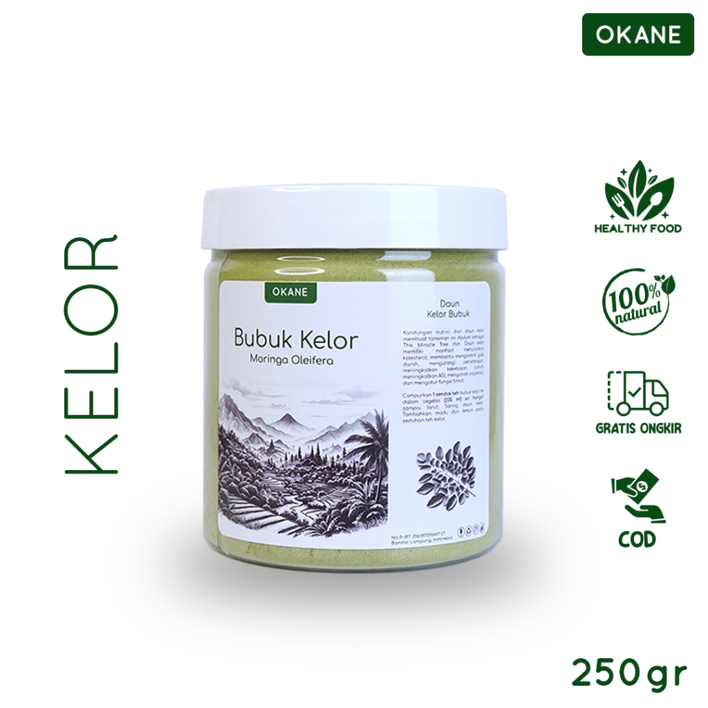 

Daun Kelor Bubuk Organik asli 250 gr ( Moringa oleifera ) OKANE