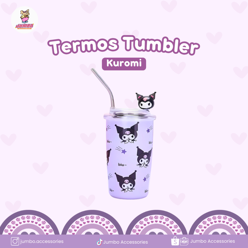 

Termos Tumbler Kuromi Jumbo Accessories