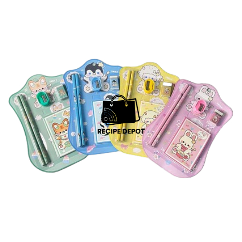 

Paket Alat Tulis Buku Catatan Diary Sticky Notes Set Pen Pensil Rautan Penghapus Karakter Kartun Lucu Souvenir Hadiah