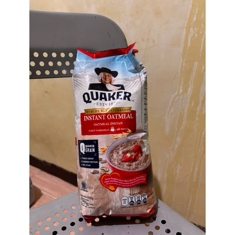 

Quaker Oatmeal Instan 800grm Exp : 180426