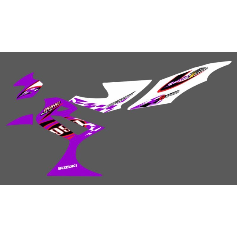 STRIPING TRANSPARAN SUZUKI SATRIA FU BARONG CUSTOM TYPE 01