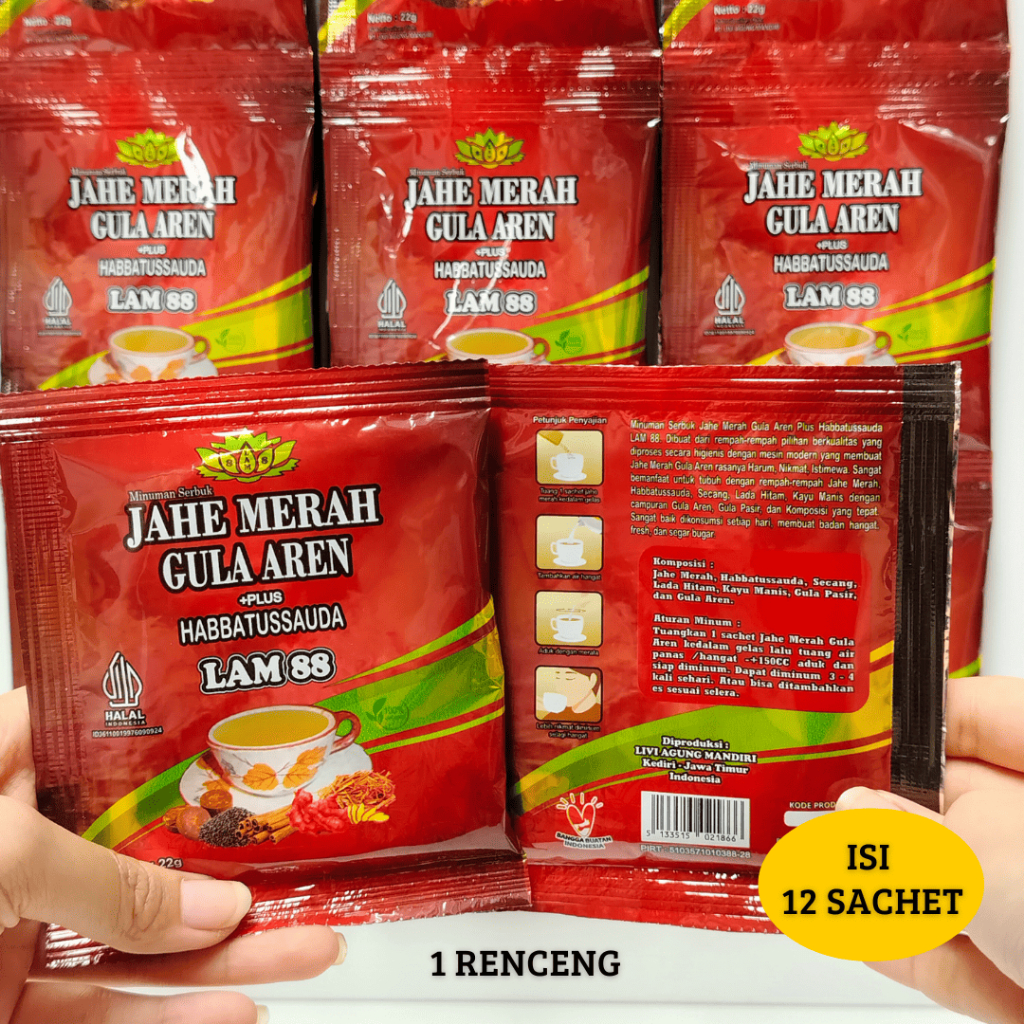 

MINUMAN SACHET JAHE MERAH GULA AREN PLUS HABATUSAUDA