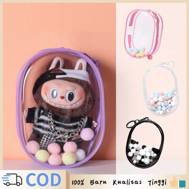 Pouch Doll Pvc Pvc Pouch Boneka Pouch Mini Labubu  Keychain Bag  Popmart Tahan Air Pouch