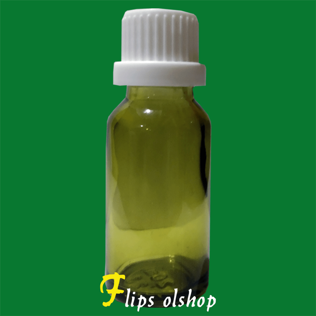BOTOL KACA BR 20ML OLIVE ORI S N 18 IM TUTUP DROP PUTIH