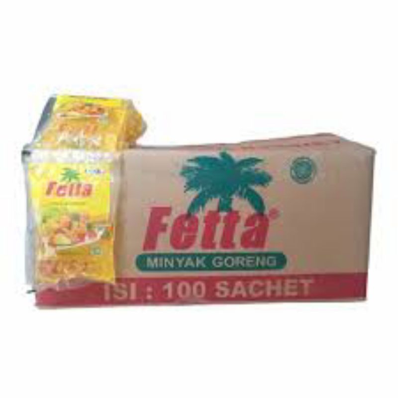 

1 dus minyak goreng 10 Renceng/100 sachet fetta GOJEK GRAB INSTAN SAMEDAY