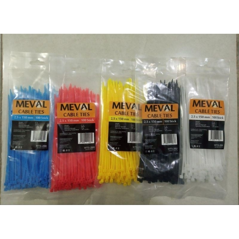 

Kabel Ties/ Kabel drip merk MEVAL/VISALUX panjang 10 cm, 15 cm, 20 cm, 25 cm dan 30 cm