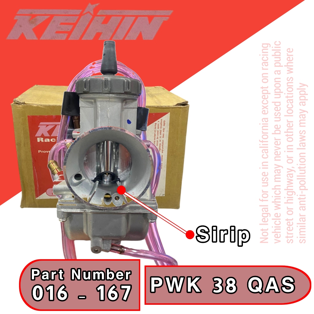 KARBU KARBURATOR AIR STRIKE AIRSTRIKE PWK 38 KARBU RACING PWK 38 SUDCO KARBU UKURAN 38 UNIVERSAL CAR