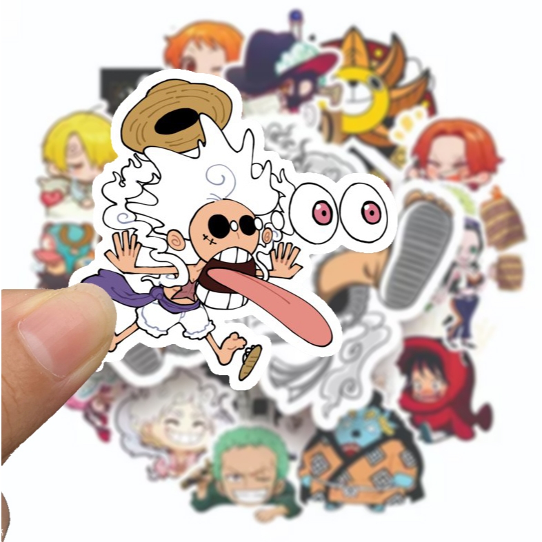

Stiker one piece chibi Sticker WaterProof Premium isi 15 pcs