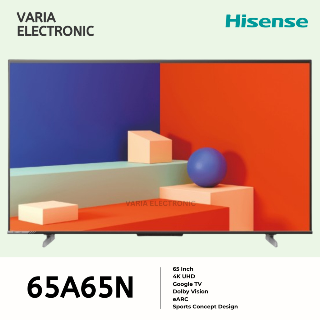 LED TV Hisense 65 Inch 65A65N 4K UHD Google TV