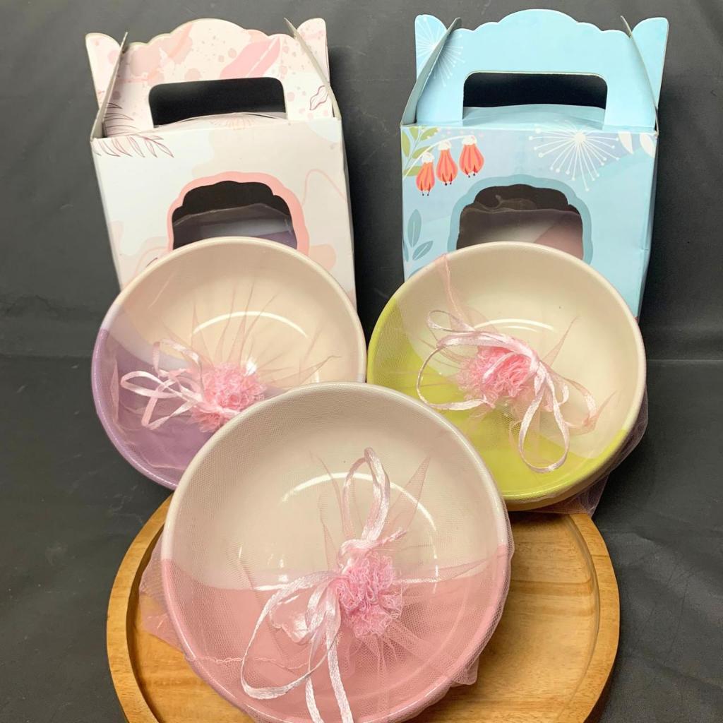 Souvenir Pernikahan Mangkok Keramik Kaibon Two Tone Grade A / Mangkok Ramen / Dinner Bowl