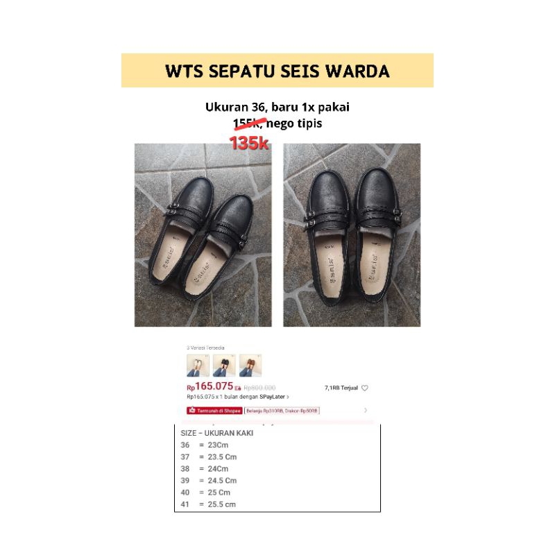 PL/Second Seis Warda Sepatu Docmart / Loafers Wanita