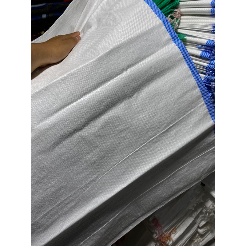 karung strip biru 56x90 cm | karung beras 50kg polos
