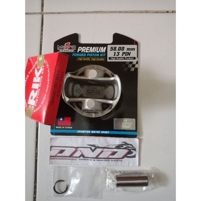MOTO1 Piston forged 58mm pin 13 taiwan/Piston forget 58 pen 13 tw/Piston moto1 forged 58mm pin 13 ma