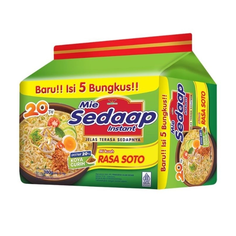

Sedaap Mie instan soto 5 x 75 g