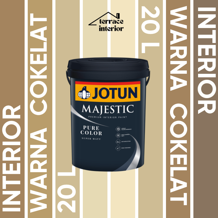 Cat Tembok Majestic Pure Color Jotun warna Coklat 20 L