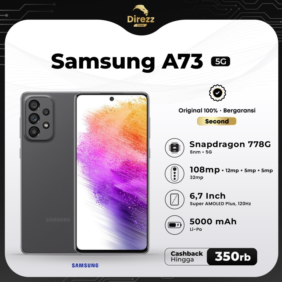 samsung a73 5g 8 256 second Resmi
